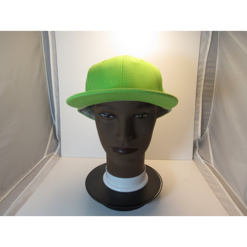 HATCO Hat Premium Original Flat Men's Fitted 7 5/8 Lime Green Baseball Cap‎
